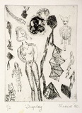 Artist: SHEARER, Mitzi | Title: Display | Date: 1980 | Technique: etching, drypoint printed in black ink with plate-tone, from one  plate