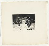 Artist: BOYD, Arthur | Title: Title-page. Variant of number 1. Lysistrata between the Athenian and the Spartan. | Date: (1970) | Technique: etching and aquatint, printed in black ink, from one plate | Copyright: Reproduced with permission of Bundanon Trust