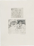 Artist: b'WALKER, Murray' | Title: b'Gestures.' | Date: 1979 | Technique: b'etching, printed in black ink, from two plates'