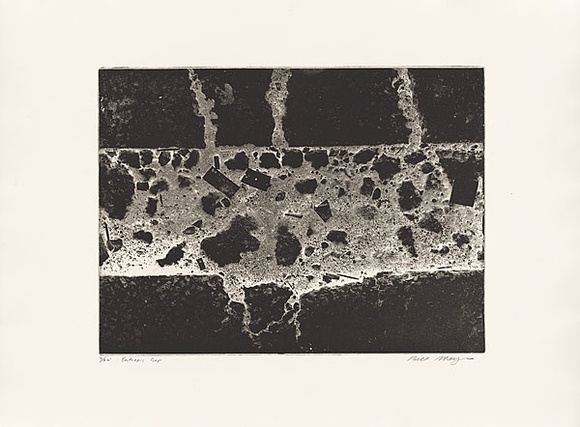 Artist: b'MEYER, Bill' | Title: b'Entropic gap' | Date: 1980 | Technique: b'photo etching and aquatint, printed in black ink, from one plate' | Copyright: b'\xc2\xa9 Bill Meyer'