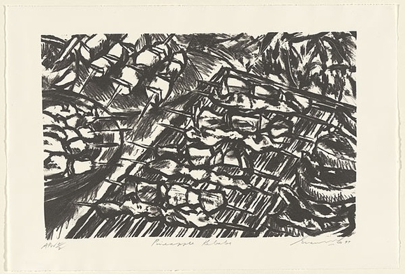 Artist: b'Lee, Graeme.' | Title: b'Pineapple kebabs' | Date: 1997, March | Technique: b'lithograph, printed in black ink, from one stone'