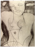 Artist: FURLONGER, Joe | Title: Bather | Date: 1989 | Technique: drypoint, printed in black ink, from one plate
