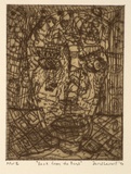 Artist: b'Larwill, David.' | Title: b'Back from the bush' | Date: 1990 | Technique: b'etching, printed in black ink, from one plate'