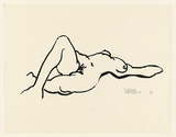 Title: b'not titled [reclining female nude]' | Date: 1968 | Technique: b'screenprint, printed in black ink, from one stencil'