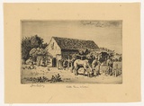 Artist: b'LINDSAY, Lionel' | Title: b'Little farm, Windsor' | Date: 1919 | Technique: b'etching, printed in warm black ink with plate-tone, from one plate' | Copyright: b'Courtesy of the National Library of Australia'