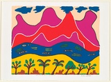 Artist: b'Wilfred, Evan.' | Title: b'Good place to camp in my country' | Date: c.2001 | Technique: b'screenprint, printed in colour, from eight stencils'