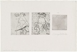 Artist: WALKER, Murray | Title: Spectacles, roller skates and friends. | Date: 1976 | Technique: etching, printed in black ink, from three zinc plates