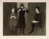 Artist: b'Hick, Jacqueline.' | Title: b'Third generation' | Date: 1944 | Technique: b'aquatint, printed in black ink with plate-tone, from one plate'