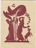 Artist: b'Thake, Eric.' | Title: b'Terpsichore' | Date: 1933 | Technique: b'linocut, printed in brown ink, from one block'