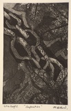 Artist: Hillard, Merris. | Title: Composition | Date: c.1986 | Technique: etching and aquatint, printed in black ink, from one plate
