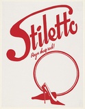 Artist: EARTHWORKS POSTER COLLECTIVE | Title: Stiletto; razor sharp rock! | Date: 1978 | Technique: screenprint, printed in red ink, from one stencil | Copyright: © Michael Callaghan