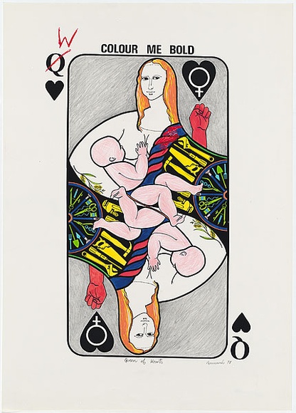 Artist: b'Newmarch, Ann.' | Title: b'Queen of hearts [2].' | Date: 1978 | Technique: b'screenprint, printed in colour, from multiple stencils'