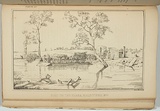 Artist: b'Ham Brothers.' | Title: b'Punt on the Yarra, Melbourne 1845.' | Date: 1850 | Technique: b'lithograph, printed in black ink, from one stone'