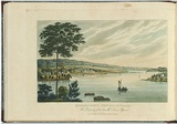 Artist: b'LYCETT, Joseph' | Title: b'Kissing Point, New South Wales, the property of the late Mr James Squires.' | Date: 1825 | Technique: b'etching and aquatint, printed in black ink, from one copper plate; hand-coloured'