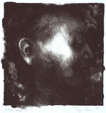 Artist: b'RIESE, Tanja' | Title: b'not titled [profile of a figure - head]' | Date: 1987 | Technique: b'lithograph, printed in black ink, from one stone'