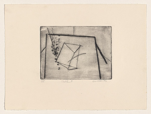 Title: Table 3 | Date: 1976 | Technique: drypoint, printed in black ink, from one perspex plate