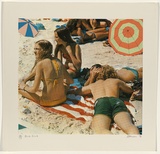 Artist: b'Robinson, Sally.' | Title: b'Bondi Beach' | Date: 1976 | Technique: b'photo-screenprint and screenprint, printed in colour, from multiple stencils' | Copyright: b'Represented by Robin Gibson, Sydney, AGOG in Canberra & Editions Gallery, Melbourne'