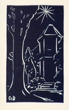 Artist: Derham, Frances. | Title: Christmas card: Artist's home. | Date: 1946 | Technique: linocut, printed in black ink, from one block
