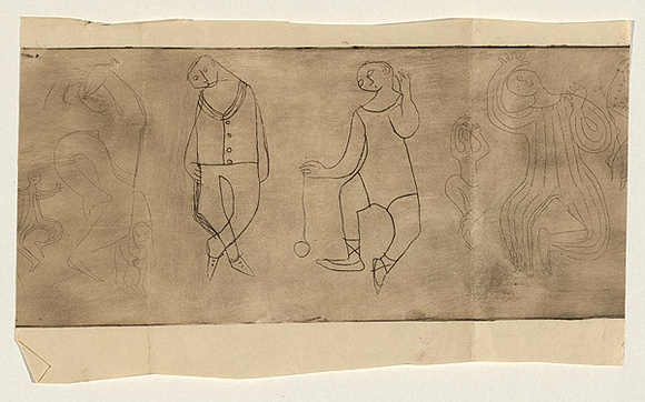 Title: b'not titled [eight figures]' | Technique: b'etching, printed in brown ink, from one plate'