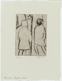 Artist: MADDOCK, Bea | Title: Street reflection | Date: 1964 | Technique: drypoint, printed in black ink with plate-tone, from one copper plate