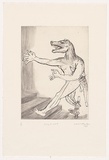 Artist: b'Moynihan, Danny.' | Title: b'Going to work' | Date: 1988 | Technique: b'drypoint and roulette, printed in black ink, from one plate'