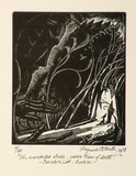 Artist: b'McGrath, Raymond.' | Title: b'Oh unexpected stroke, worse than of death!' | Date: 1928 | Technique: b'wood-engraving, printed in black ink, from one block'