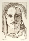 Artist: Randell, Fleur. | Title: not titled [Zoe] | Date: c.1994 | Technique: etching, printed in black ink, from one stone