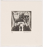 Artist: Mombassa, Reg. | Title: Self portrait | Date: c.2003 | Technique: etching, printed in black ink, from one plate