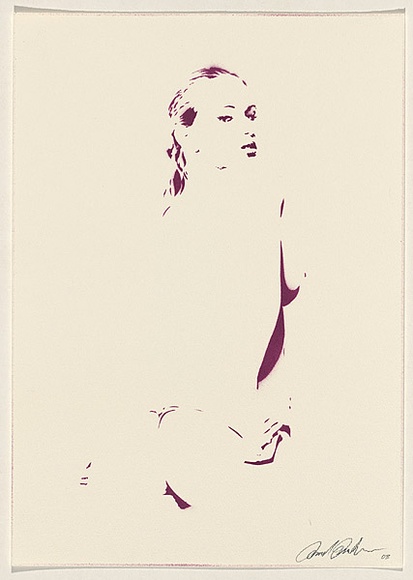 Artist: b'NUROK,' | Title: b'Not titled [purple nude I].' | Date: 2003 | Technique: b'stencil, printed in purple ink, from one stencil'