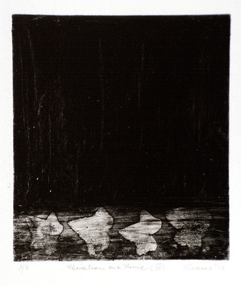 Artist: b'SHEARER, Mitzi' | Title: b'Variation on a theme (IV)' | Date: 1978 | Technique: b'etching, printed in black ink, from one  plate'