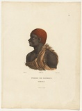 Title: Terre de Diémen. Ourlaga | Date: 1807 | Technique: stipple-engraving, printed in black ink, from one plate; hand-coloured