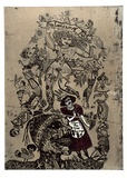 Artist: b'HANRAHAN, Barbara' | Title: b'Dear Miss Ethel Barringer' | Date: 1975 | Technique: b'etching, printed in black ink with brown plate-tone; hand-coloured'