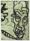 Artist: PARR, Mike | Title: Stick into eye, # 10 | Date: 1993 | Technique: etching and aquatint, printed in colour, from two plates