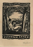 Artist: FEINT, Adrian | Title: Bookplate: Florence Lynch. | Date: (1930) | Technique: wood-engraving, printed in black ink, from one block | Copyright: Courtesy the Estate of Adrian Feint