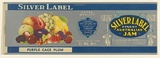 Artist: b'UNKNOWN' | Title: b'Label: Silver Label purple gage plum jam' | Date: c.1920 | Technique: b'lithograph, printed in colour, from multiple stones [or plates]'