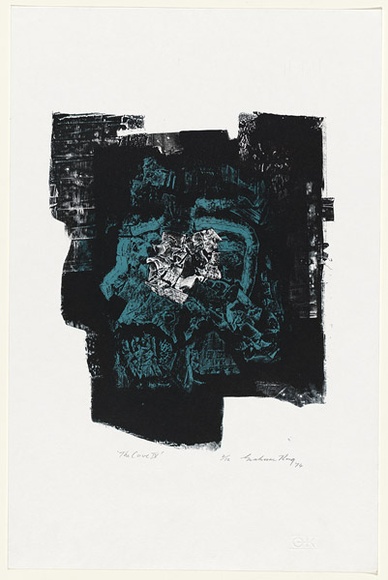 Artist: b'KING, Grahame' | Title: b'The Cave IV' | Date: 1974 | Technique: b'lithograph, printed in colour, from two stones [or plates]'