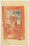 Artist: b'Blackman, Charles.' | Title: b'Window figure.' | Date: c.1961 | Technique: b'monotype'
