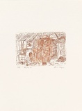 Artist: b'MEYER, Bill' | Title: b'Beitzim' | Date: 1992 | Technique: b'etching, printed in sepia ink, from one plate; a la poup\xc3\xa9e' | Copyright: b'\xc2\xa9 Bill Meyer'