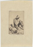 Artist: LINDSAY, Lionel | Title: The prodigal son | Date: 1935 | Technique: etching, printed in brown ink, from one plate | Copyright: Courtesy of the National Library of Australia