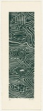 Artist: Clarmont, Sammy. | Title: Turtles swimming | Date: 1997, November | Technique: linocut, printed in green ink, from one block