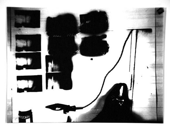 Artist: b'UNKNOWN' | Title: b'not titled [kitchen bench with electric jug]' | Date: (1980) | Technique: b'offset-lithograph, printed in black ink'