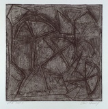 Artist: CHERRY, Chris | Title: not titled [dark branching lines] | Date: c.1982 | Technique: etching, printed in black ink from one plate