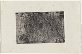 Artist: b'Halpern, Stacha.' | Title: b'not titled [Abstraction]' | Date: (1955-58) | Technique: b'etching, printed in black ink, from one plate; chalk additions'