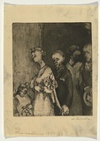 Artist: Groblicka, Lidia. | Title: The wedding | Date: 1953-54 | Technique: etching and aquatint, printed in black ink, from one plate