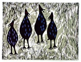 Artist: Walker, Heather. | Title: Fruit bat gallery | Date: 1988 | Technique: linocut, printed in colour, from mutlitple blocks