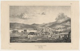 Artist: b'Sainson, Louis de.' | Title: bVue d'Hobart-Town, Prise de l'Est (Ille Van Diemen). | Date: 1833 | Technique: b'lithograph, printed in black ink, from one stone'