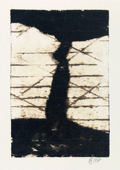 Artist: b'Roberts, Neil.' | Title: b'Can you read the clouds II' | Date: 1987 | Technique: b'collograph; pigment transfer'