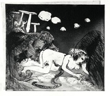 Artist: BOYD, Arthur | Title: Lysistrata they are all deserting.. | Date: (1970) | Technique: etching and aquatint, printed in black ink, from one plate | Copyright: Reproduced with permission of Bundanon Trust