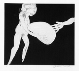 Artist: b'BOYD, Arthur' | Title: b'Myrrhine and Kinesias Myrrhine: Here is a matress now.' | Date: (1970) | Technique: b'etching and aquatint, printed in black ink, from one plate'