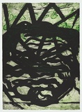 Artist: PARR, Mike | Title: Stick into eye, # 7 | Date: 1993 | Technique: etching and aquatint, printed in colour, from two plates